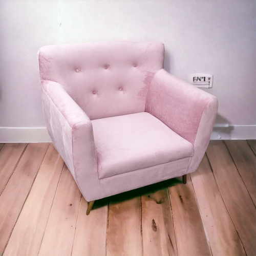 Ghế Sofa Đơn Bọc Vải màu hồng